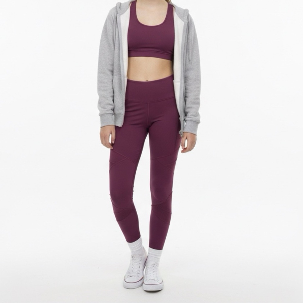 Victoria Sports Total knockout Burgundy Leggings